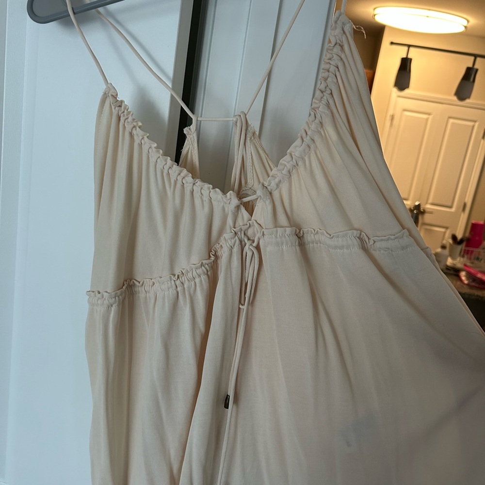Free People Cream Strappy Top